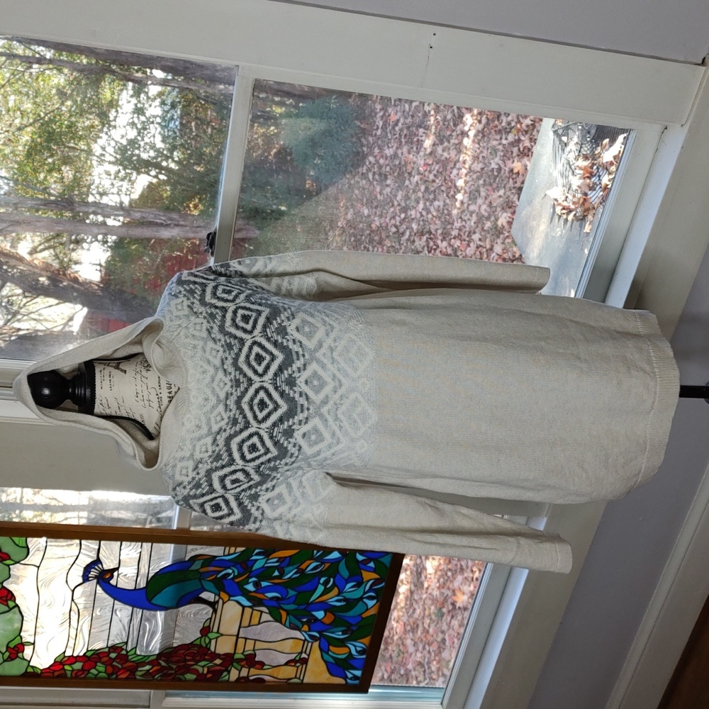 J-Jill Long Line Knit Hooded Sweater SZ: Large Tall